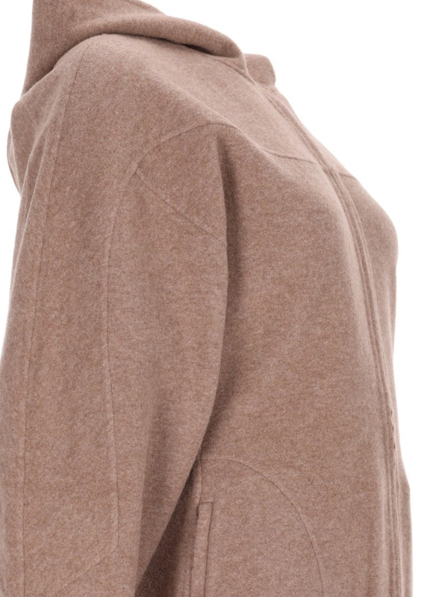 Max Mara Women's Jersey Wool Cashmere Filtro Sweatshirt Brown, view 3