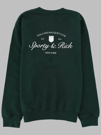 Sporty &amp; Rich Unisex Felpa Girocollo Con Green