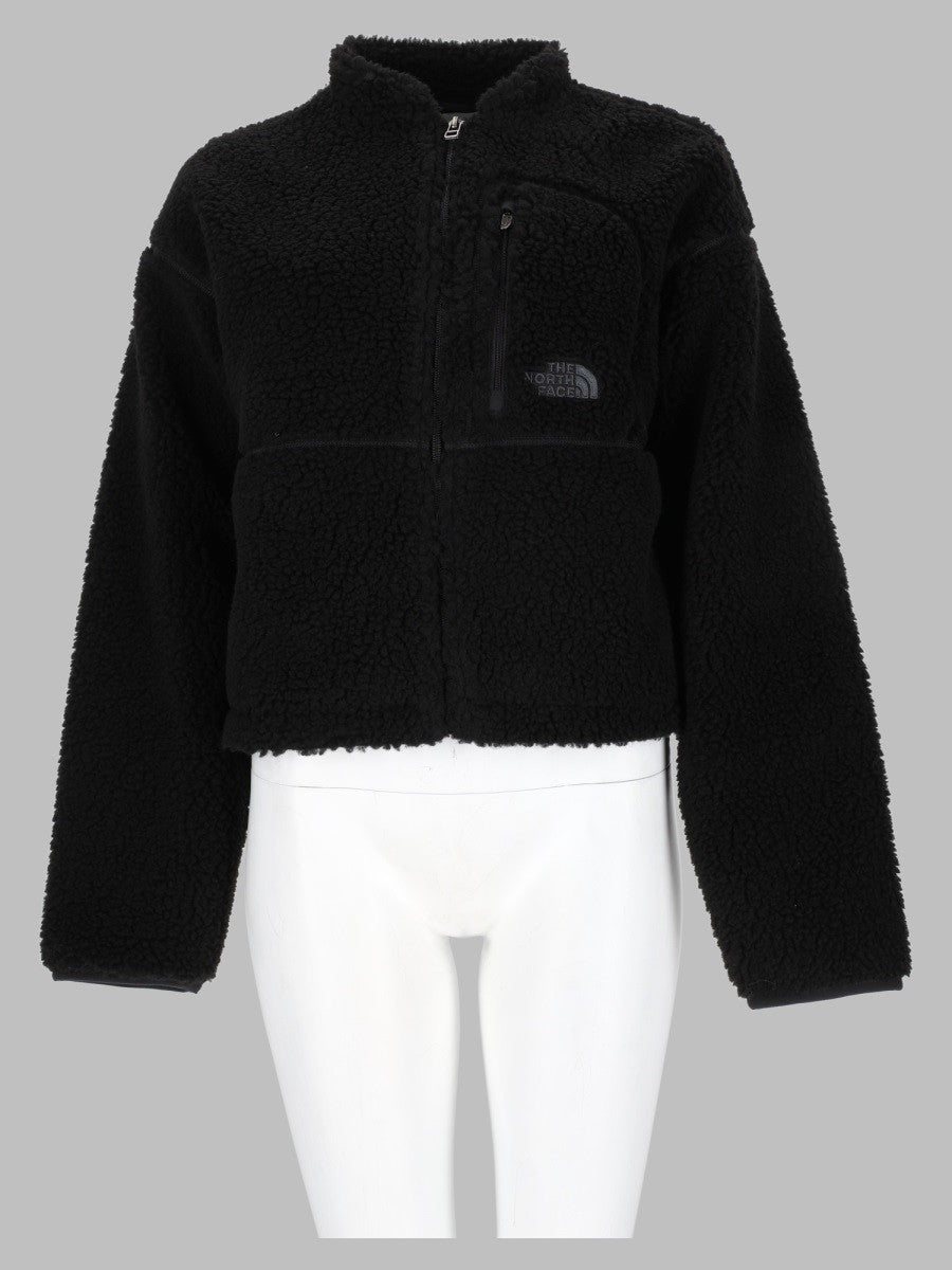 The North Face Women's Felpa in Pile Extreme Con Zip Black