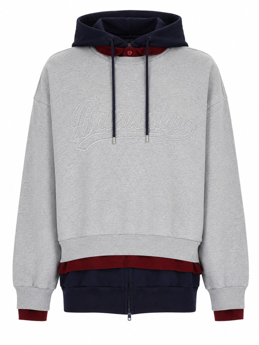 Balenciaga Men's Multistrato Sweatshirt Grey