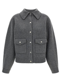 Guest In Residence Felt Bomber Jacket Grey