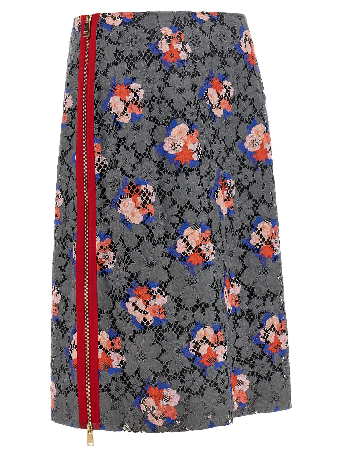 Fendi Fendi Bouquet Lace Skirt Grey