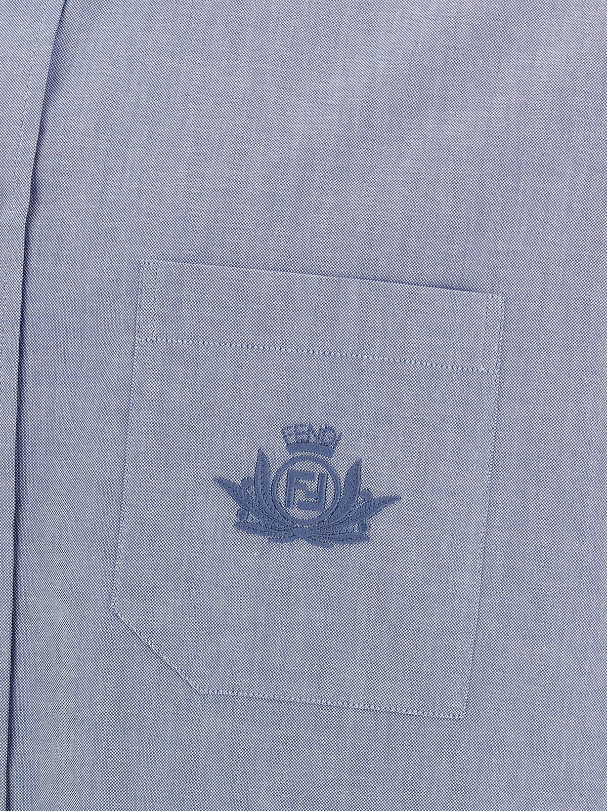 Fendi Fendi Crest Shirt Blue