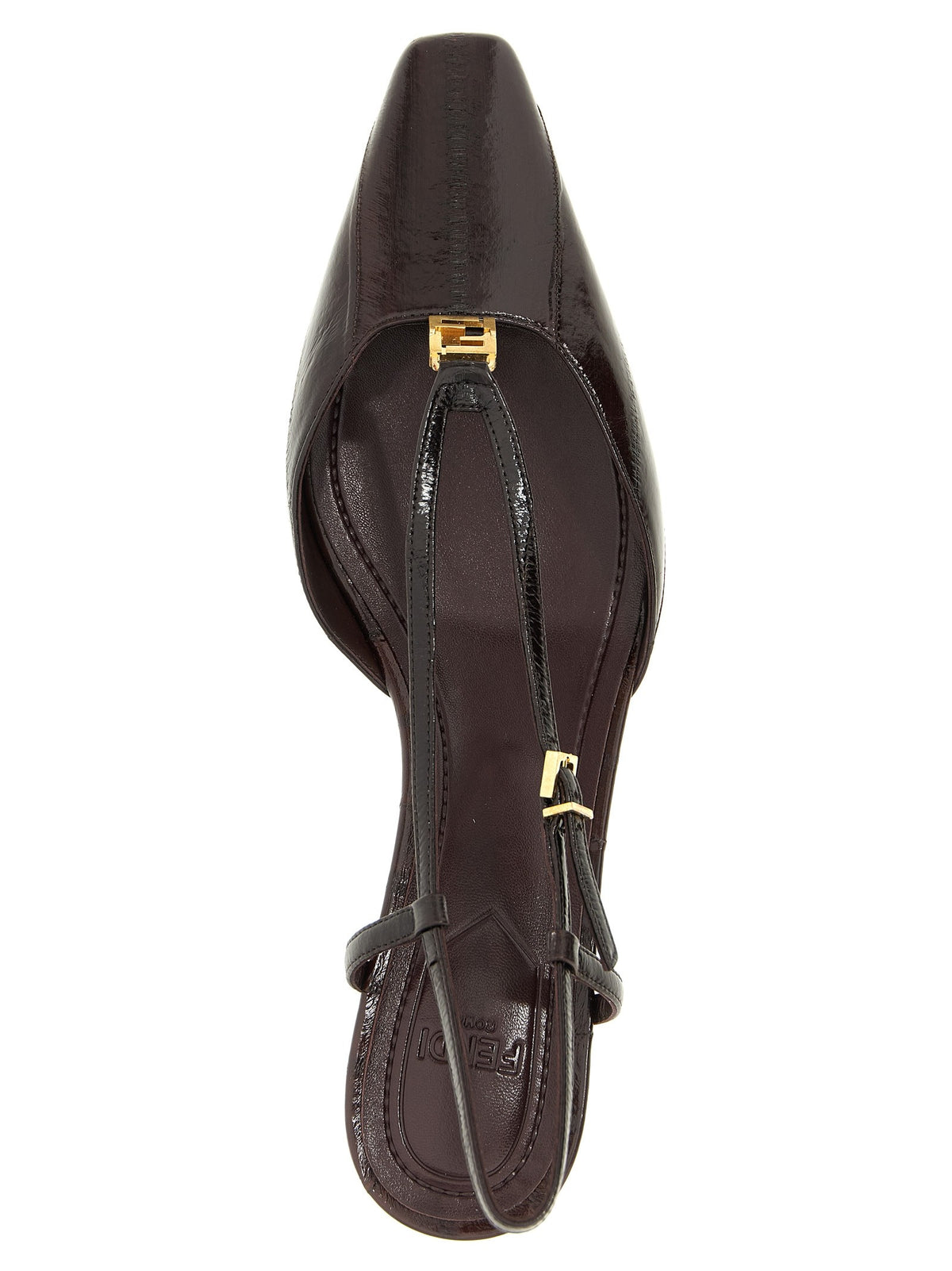 Fendi Fendi Ffold Slingback Brown
