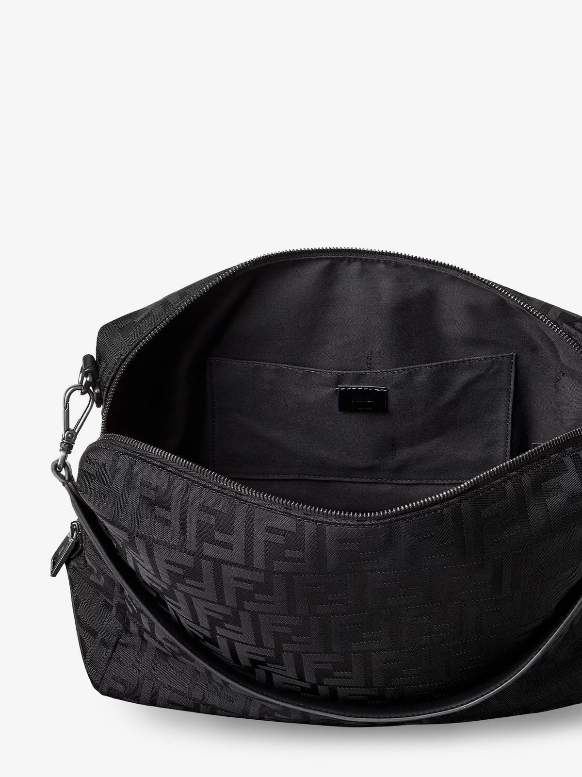 Fendi Men's Fendi Lui Large FF Nylon Crossbody Bag Black