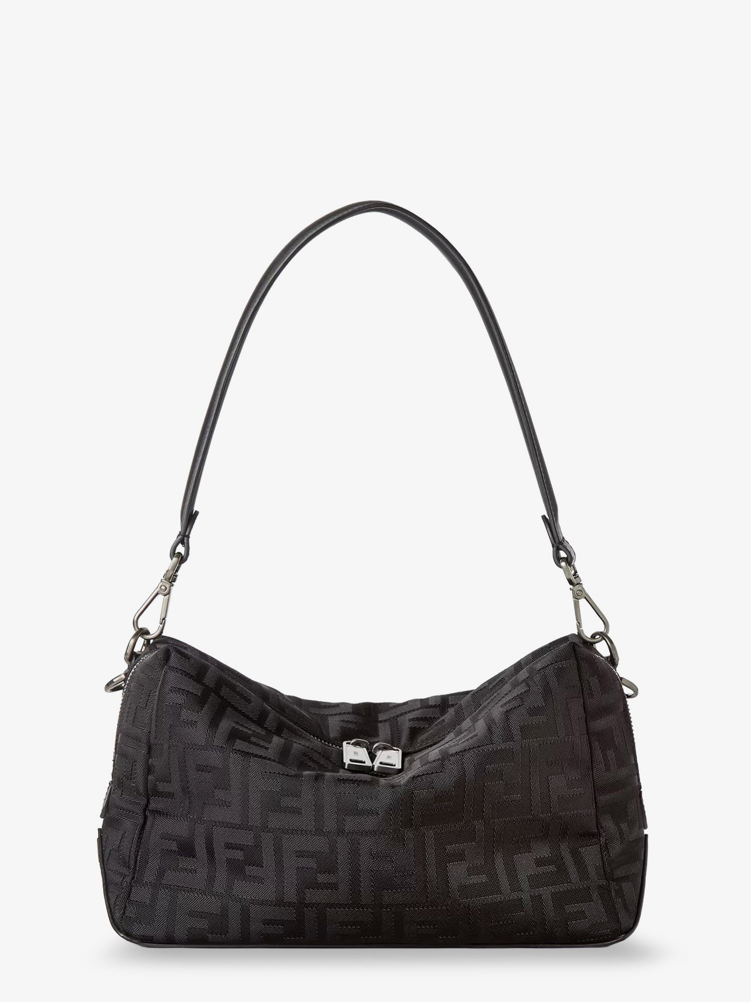 Fendi Men's Fendi Lui Medium FF Nylon Crossbody Bag Black