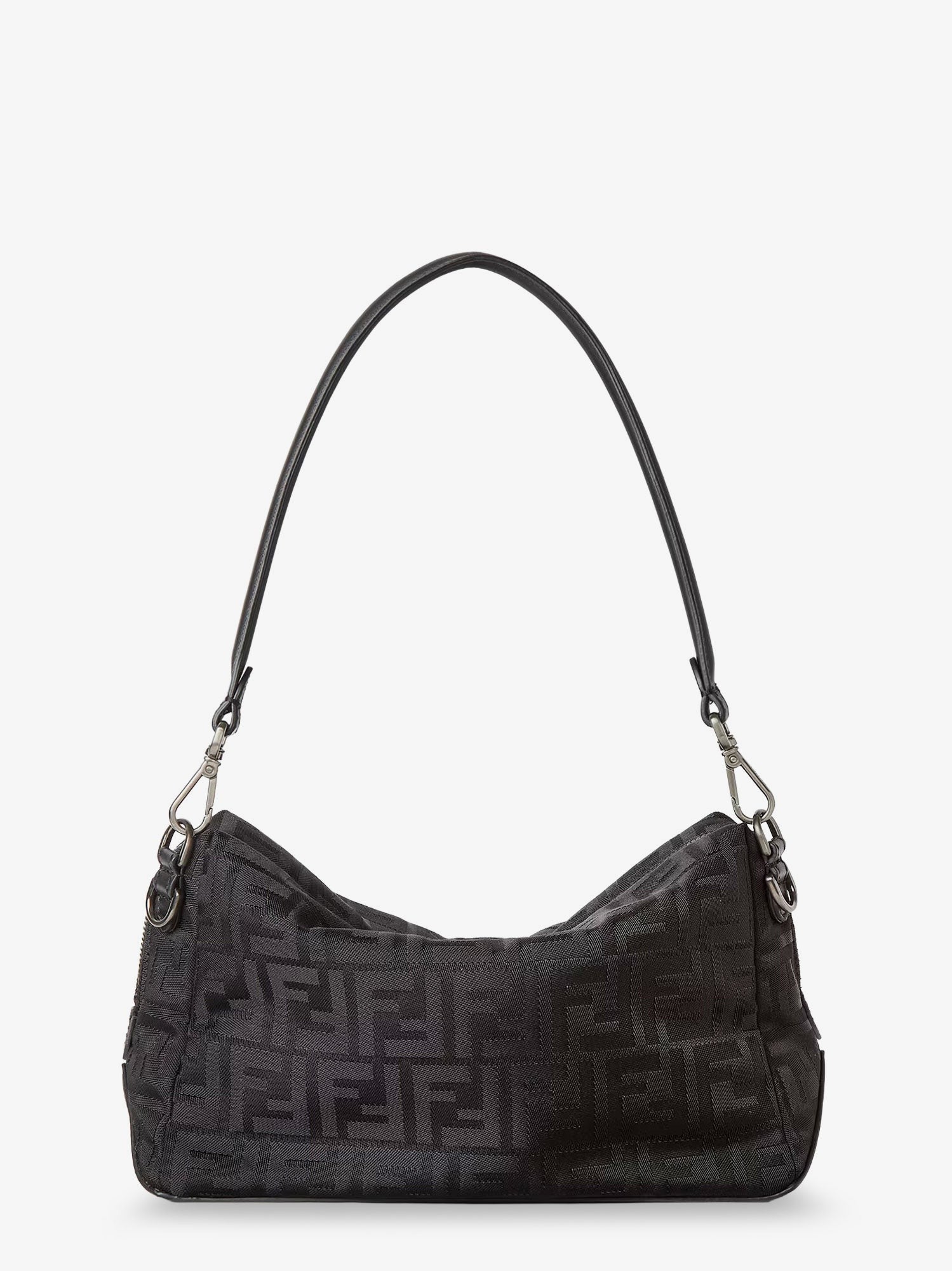 Fendi Men's Fendi Lui Medium FF Nylon Crossbody Bag Black