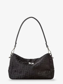 Fendi Men's Fendi Lui Medium FF Nylon Crossbody Bag Black