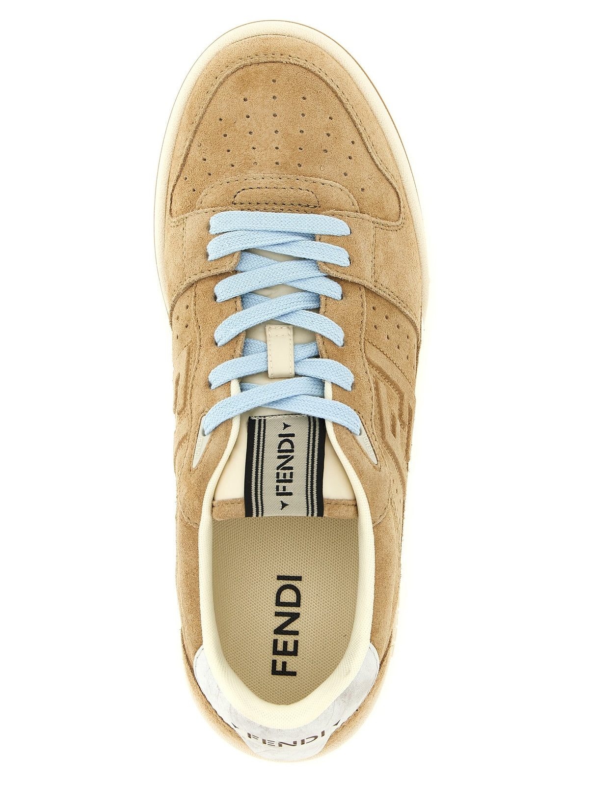 Fendi Men's Fendi Match Suede Sneakers White