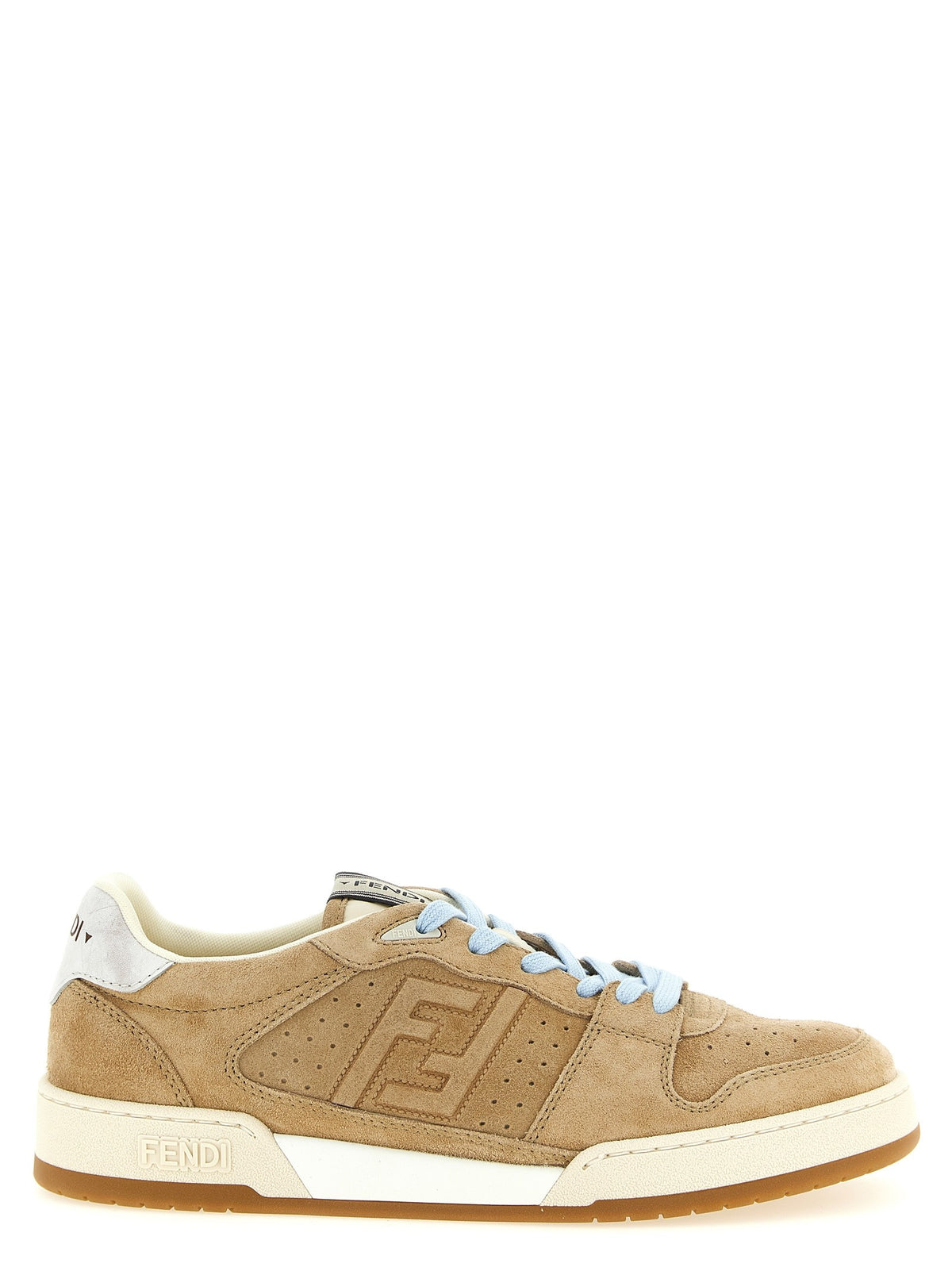 Fendi Men's Fendi Match Suede Sneakers White