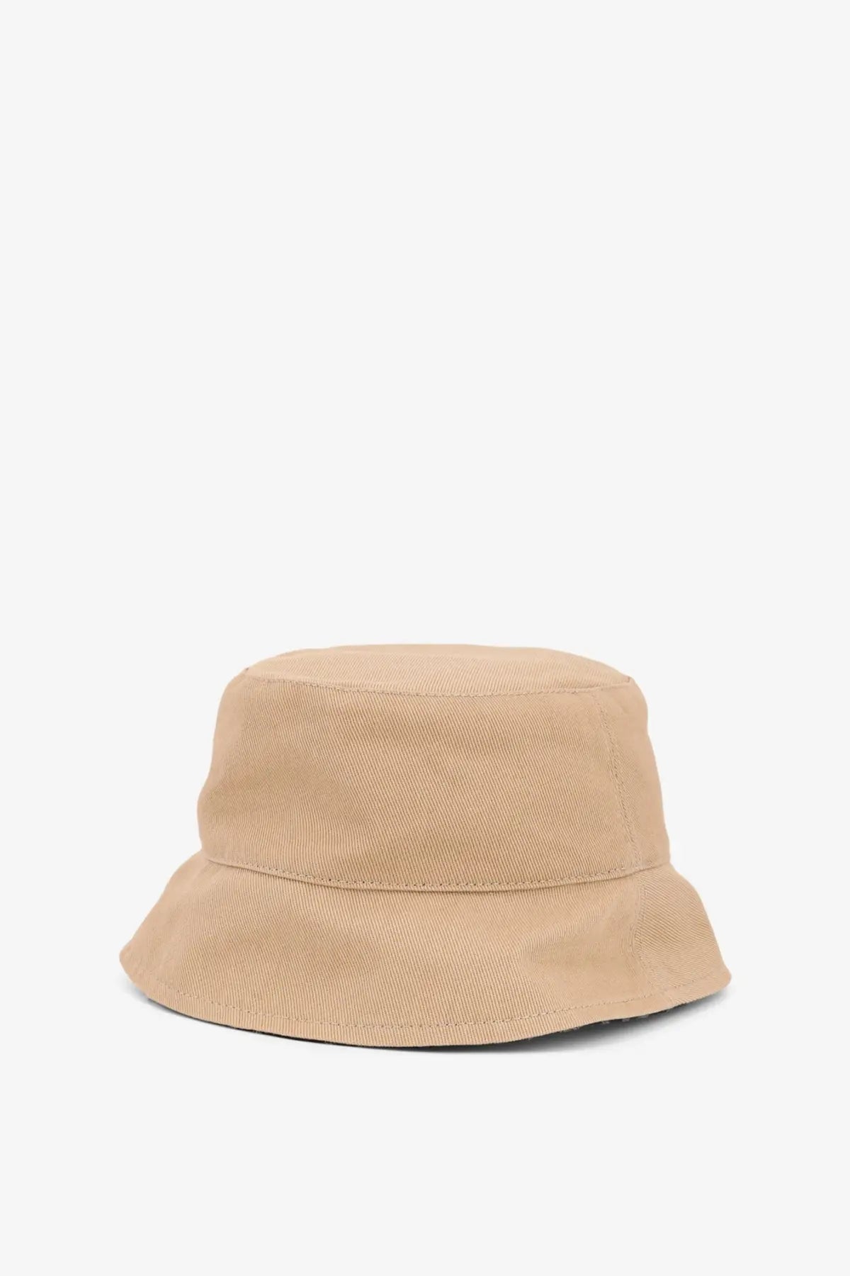 Fendi men’s beige cotton bucket hat with soft textured corduroy fabric and clean stitching