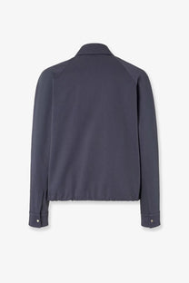 Fendi men’s dark gray cotton jacket with a subtle textured finish and clean lines long sleeves