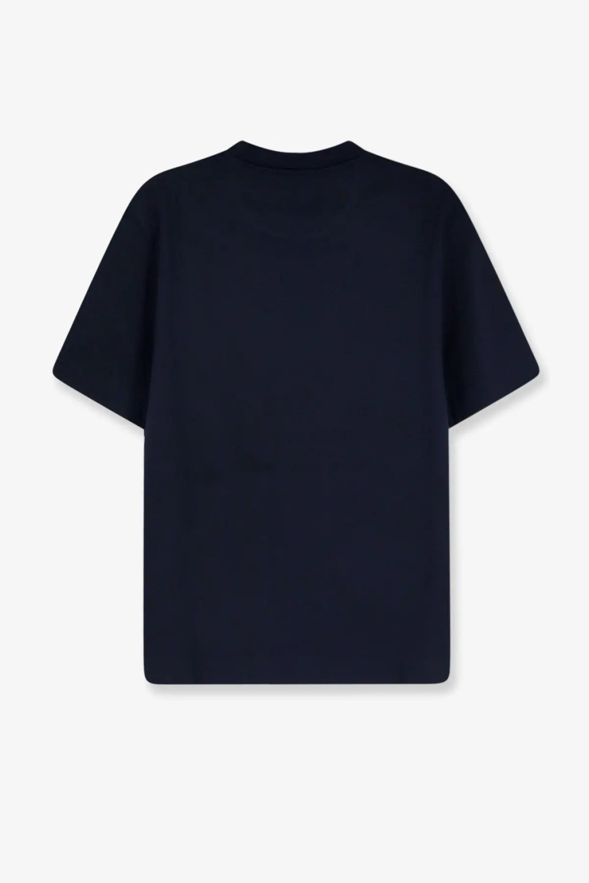 Black oversized cotton t-shirt with relaxed fit and short sleeves for men from Fendi cotton shirt blue collection