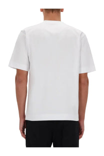 Fendi men’s white crew neck short-sleeved cotton pocket shirt ideal for casual wear