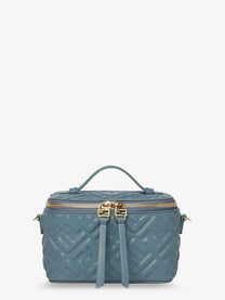 Fendi Women's Fendi Vanity Leather Crossbody Bag Grey