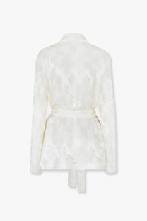 Fendi Women's Jacquard Silk Blazer White