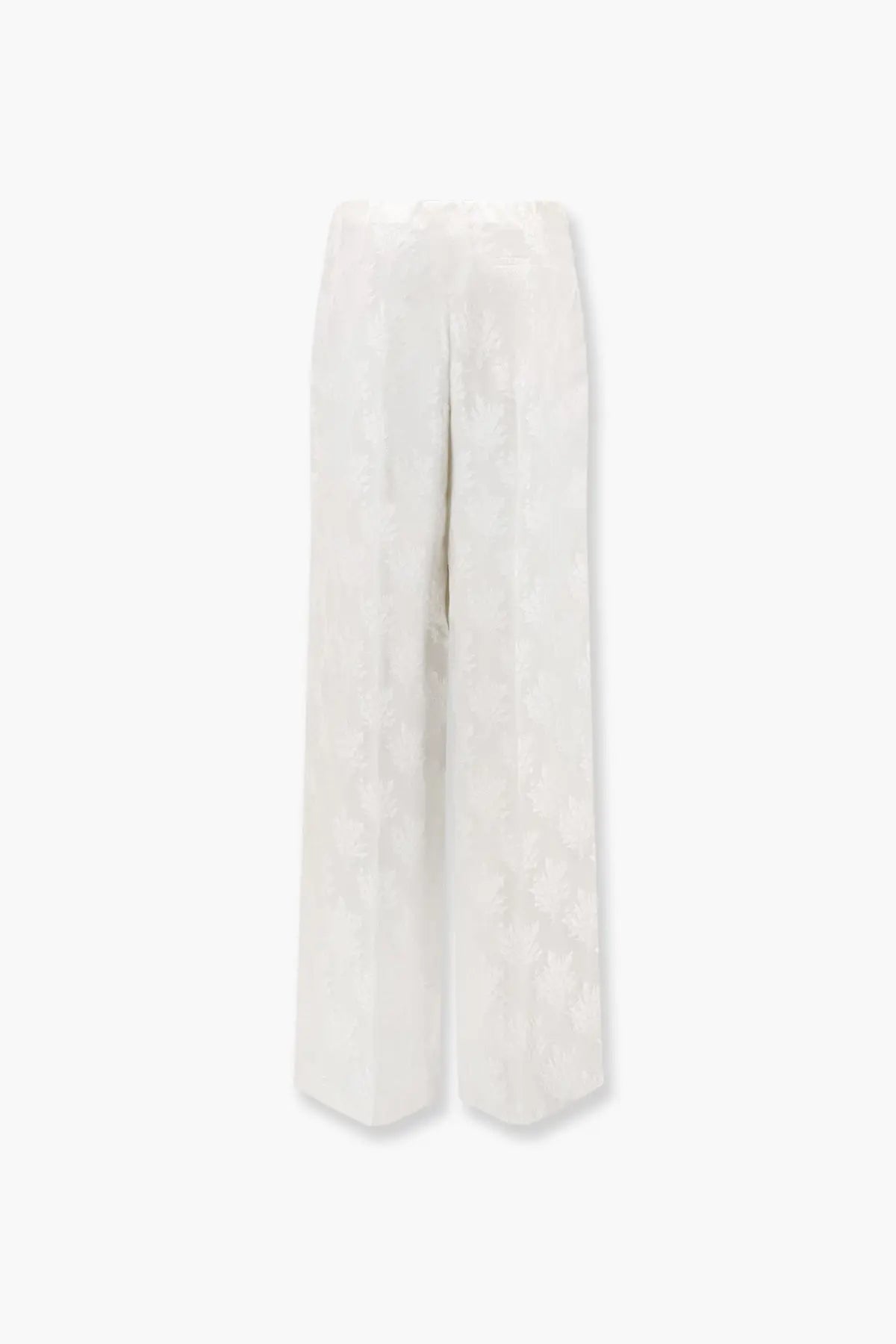 Fendi Women's Jacquard Silk Trousers White