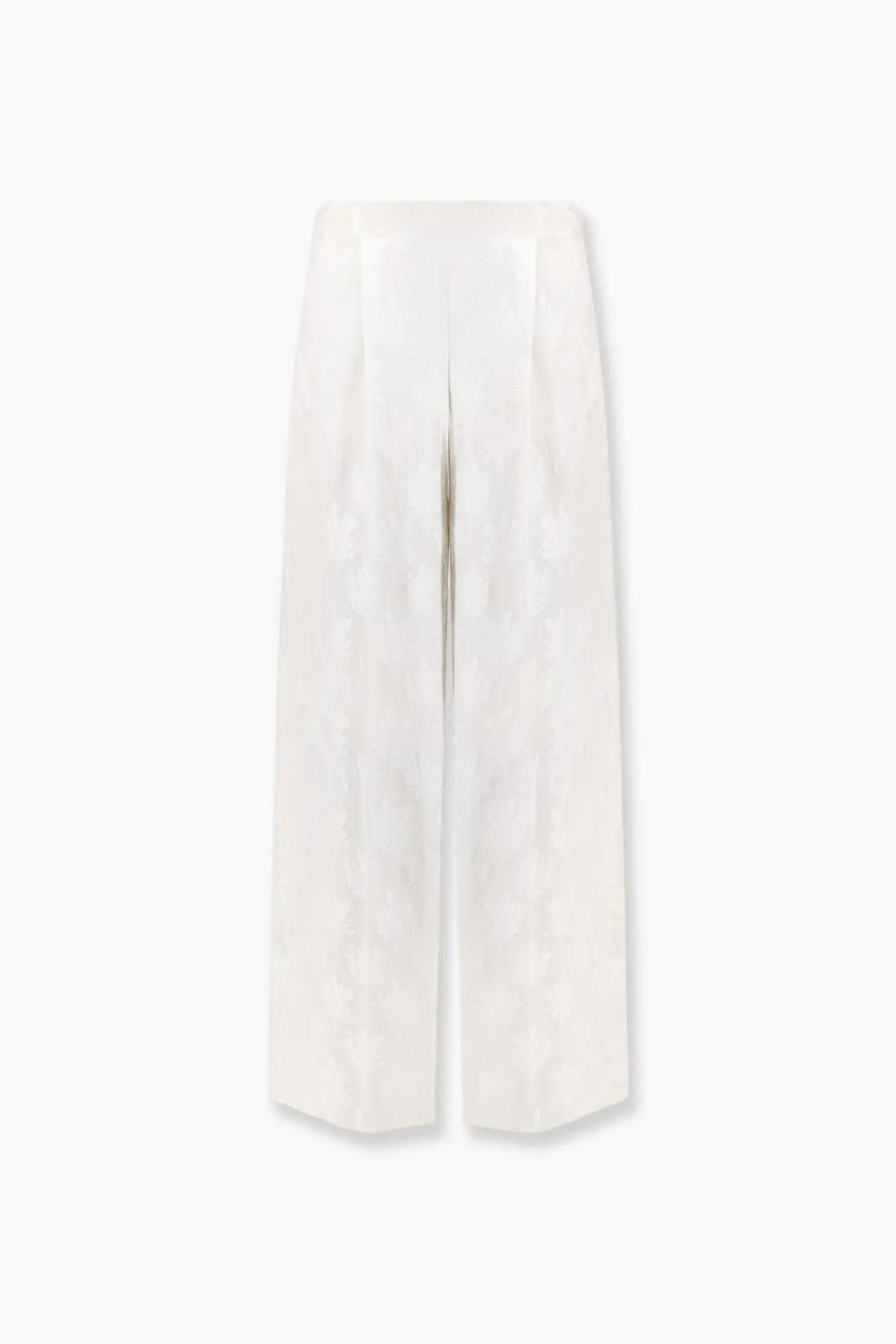 Fendi Women's Jacquard Silk Trousers White