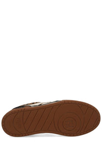Brown rubber sole with circular logo and diagonal tread pattern on fendi womens fendi match sneaker pattern