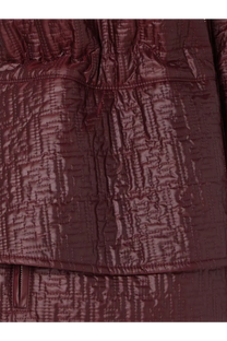 Fendi women’s quilted nylon vest purple featuring a rich burgundy quilted jacket with geometric stitched pattern