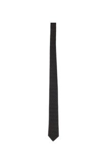 Ferragamo men’s gancini jacquard tie in grey with a sleek subtle textured pattern designed for formal wear