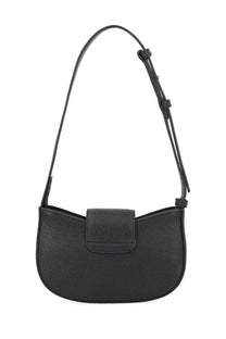 Ferragamo women’s bag gabry black black pebbled leather shoulder bag with minimalist flap closure and adjustable strap