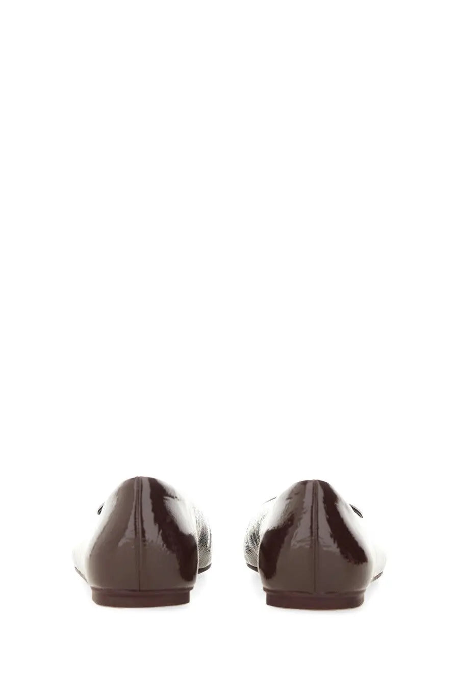 Brown patent leather ballet flats with sleek minimalist design from ferragamo womens ballerina ornament hooks red collection