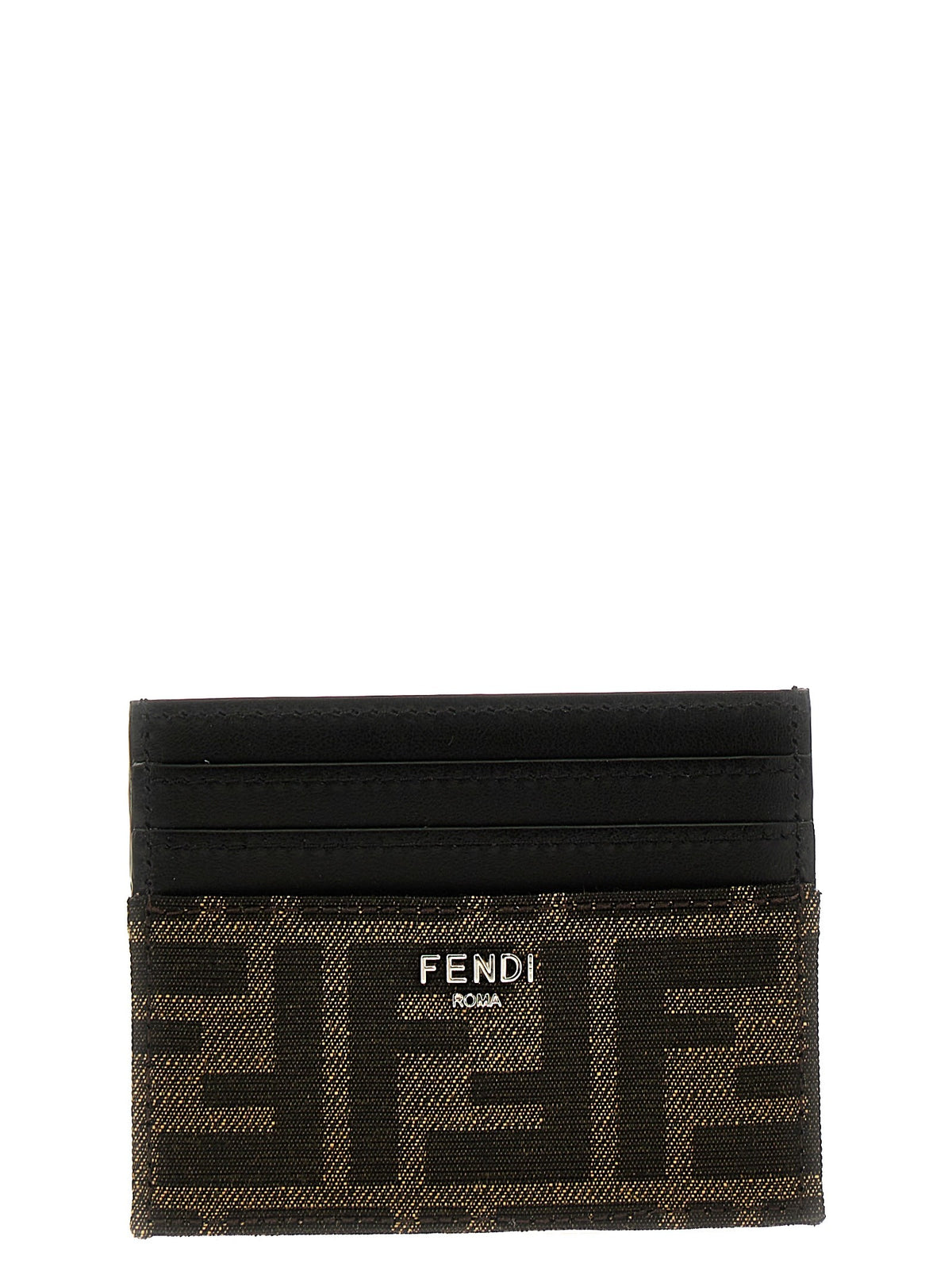 Fendi FF Card Holder Brown