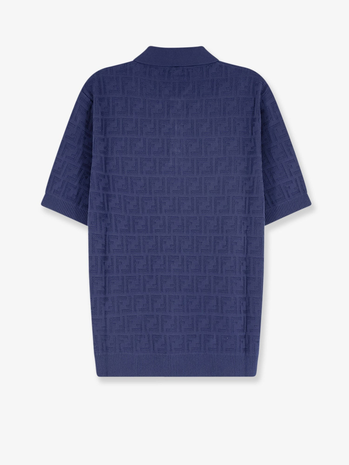 Fendi Men's FF Cotton Polo Shirt Blue