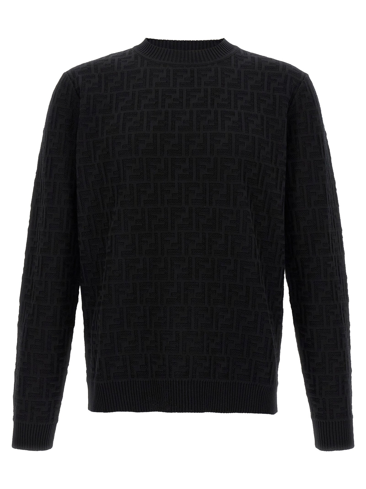 Fendi FF Jacquard Sweater Black