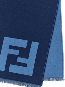 Fendi FF Macro Scarf Blue