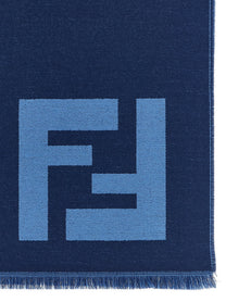 Fendi FF Macro Scarf Blue