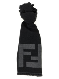 Fendi FF Macro Scarf Black