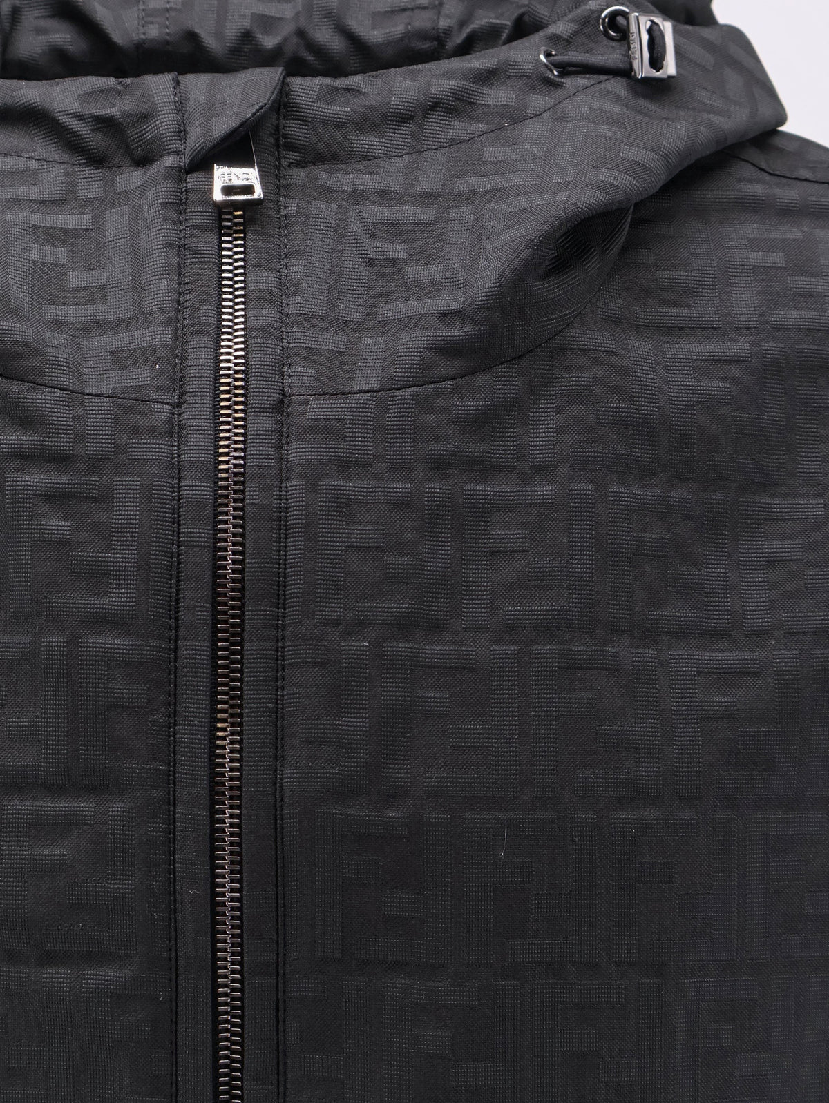 Fendi Men's FF Zucca Jacquard Nylon Jacket Black