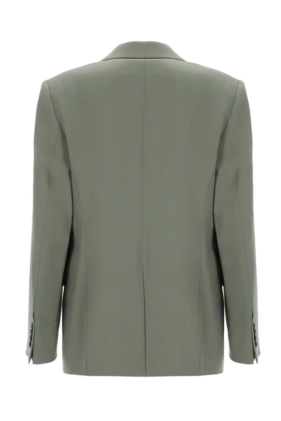 Filippa K women’s olive green tailored blazer with structured shoulders and central seam for a polished look