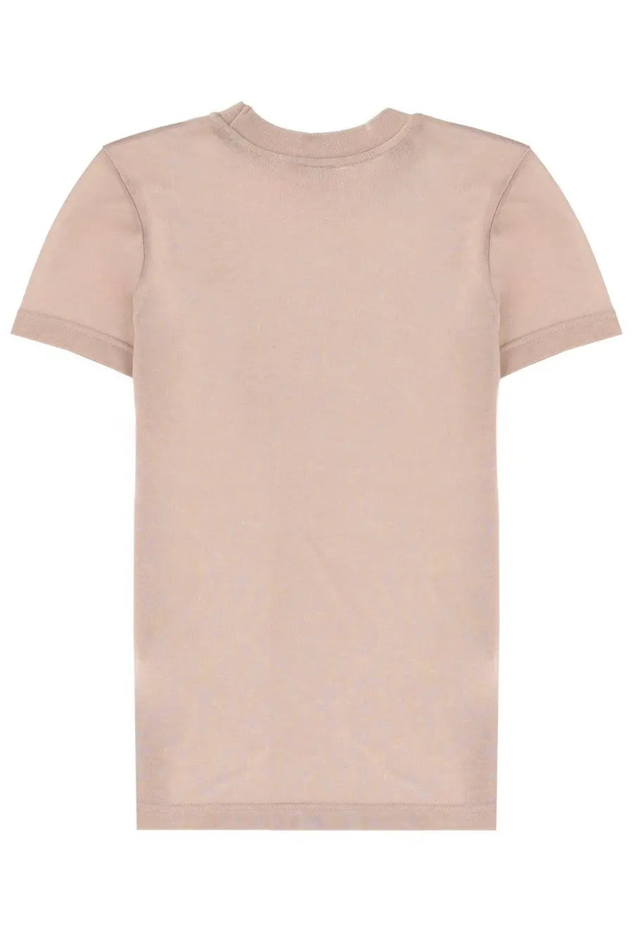 Filippa K women’s lyocell beige short-sleeved shirt with a minimalist crew neck and clean design