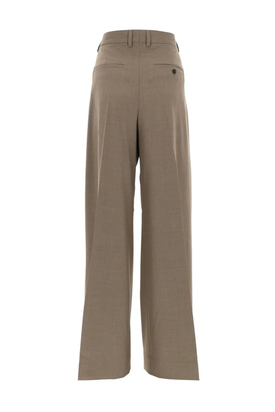 Beige Filippa K women’s pantalone Harlow wide-leg trousers with tailored fit and subtle front pleats