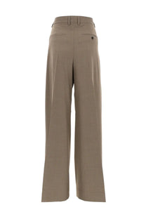 Beige Filippa K women’s pantalone Harlow wide-leg trousers with tailored fit and subtle front pleats