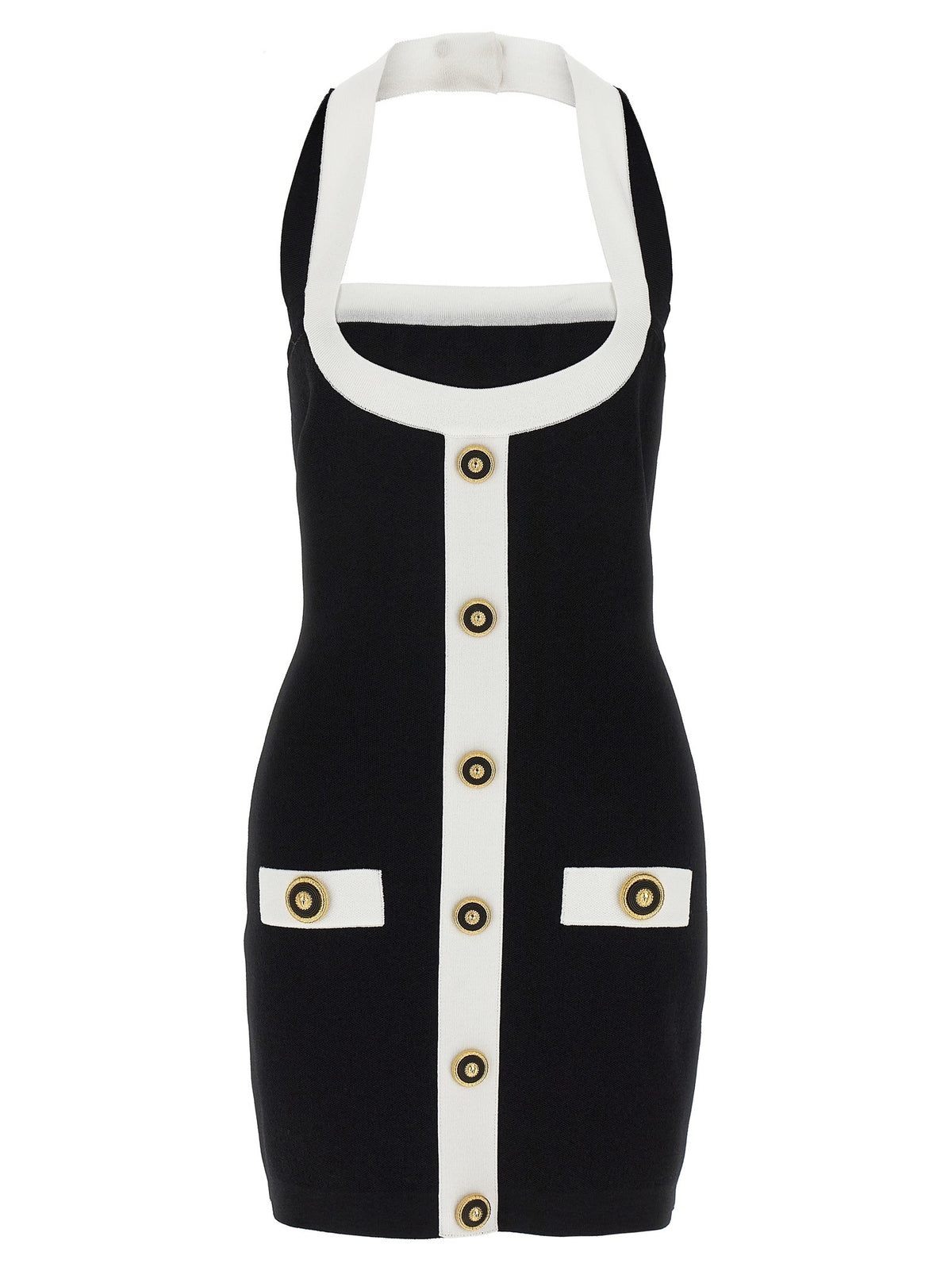 Balmain Filo Leone Catena Dress White