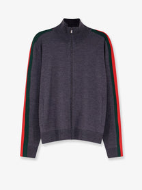 Gucci Men's Fine Wool Cardigan Grey