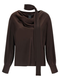 Max Mara Pianoforte Fiocchi Blouse Brown