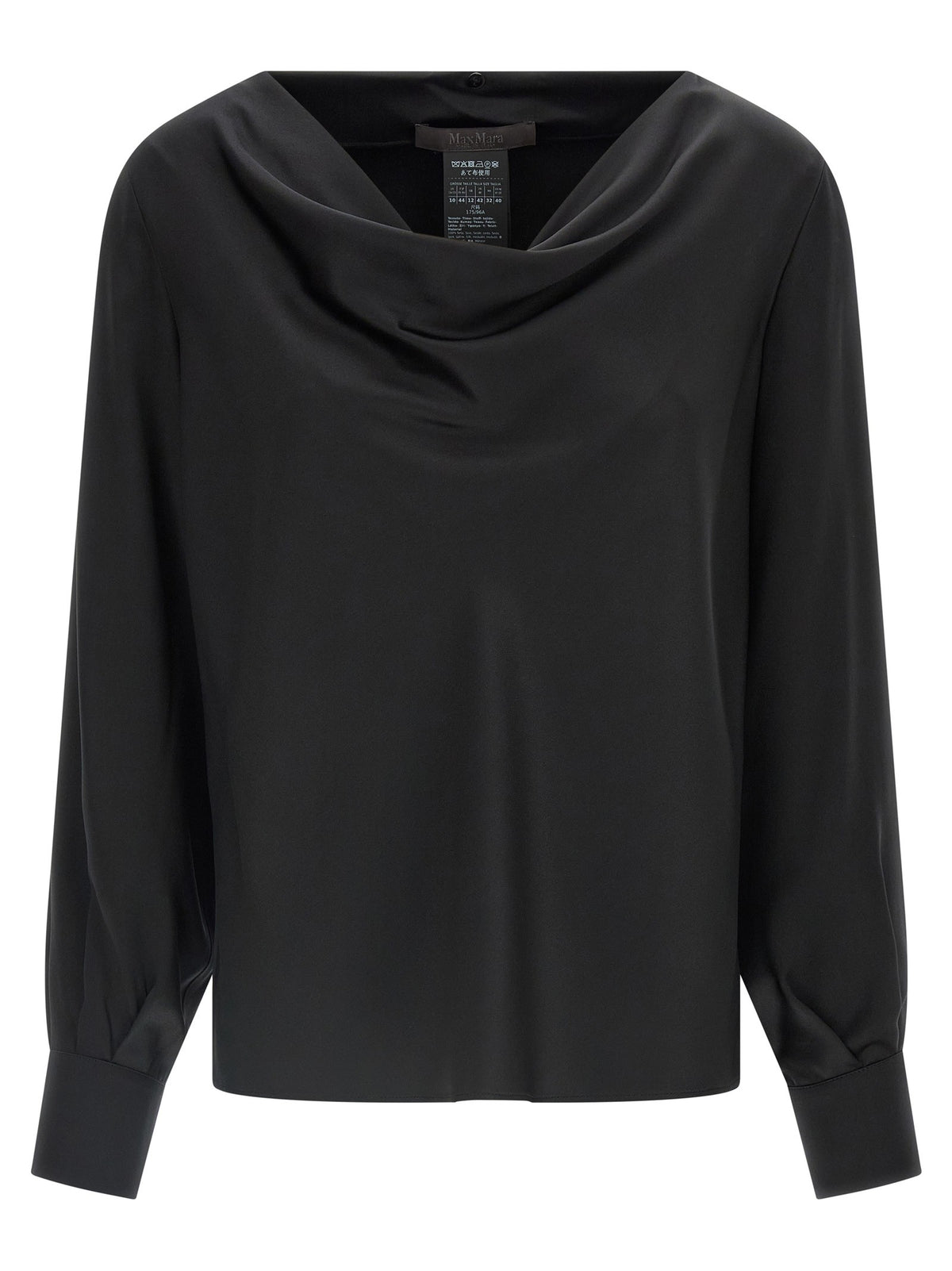 Max Mara Pianoforte Fiocchi Blouse Black