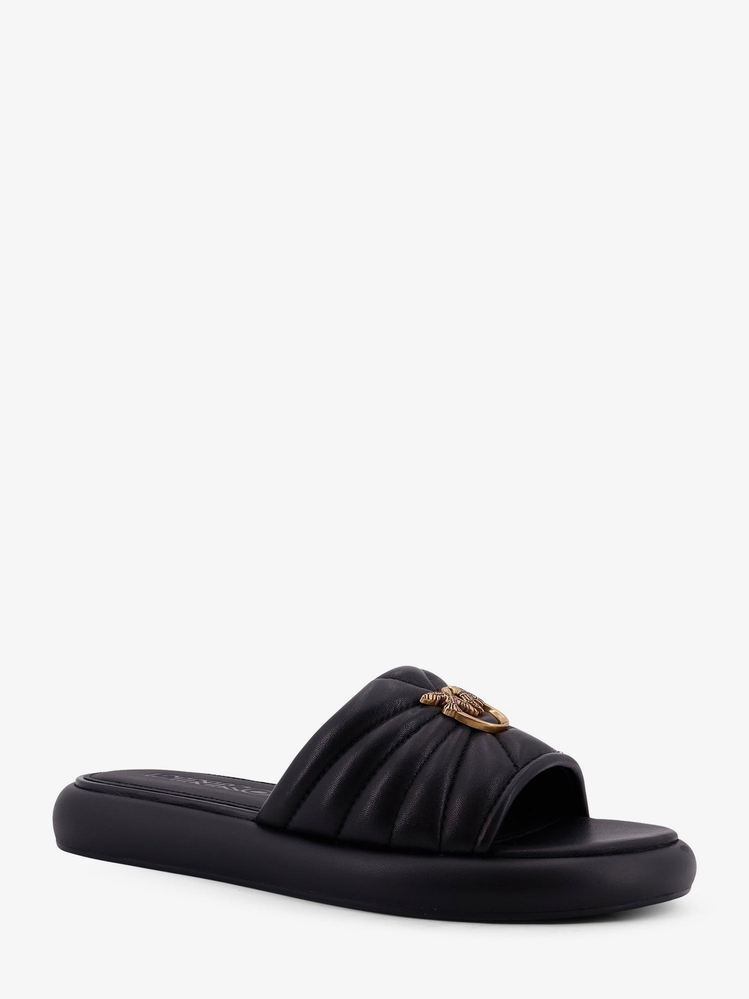 Pinko Women's Fiona Low Leather Sandals Black