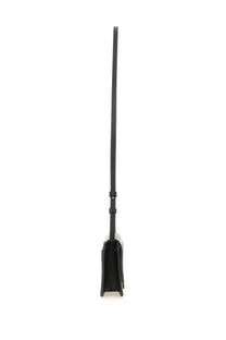Fiorucci women’s melted shoulder bag black leather crossbody with sleek minimalist design and long adjustable strap