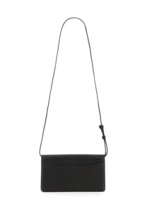 Fiorucci women’s melted shoulder bag black black leather crossbody bag with sleek minimalist design and adjustable strap