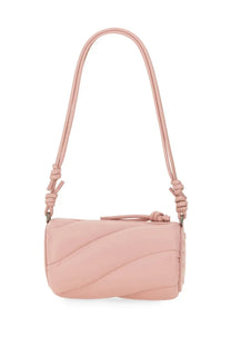 Fiorucci women’s mini mella bag in soft pink quilted leather with a knotted strap and subtle stitching details
