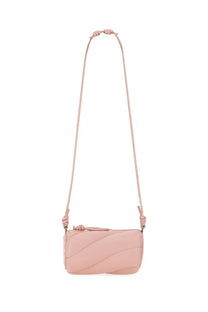 Fiorucci women’s mini mella bag in soft pink quilted leather with adjustable strap and decorative knot details