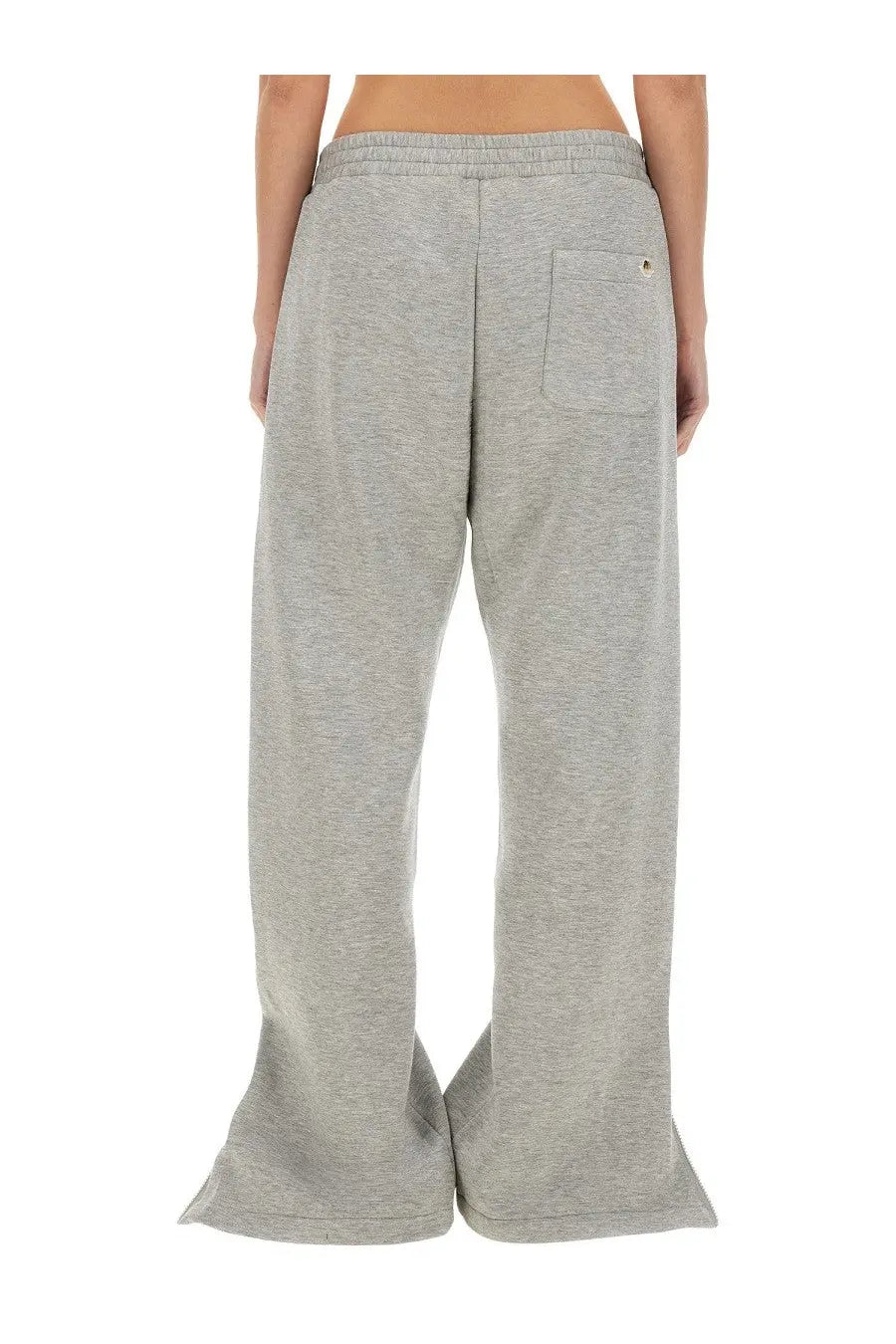 Fiorucci women’s gray heathered sweatpants with relaxed fit and flared cuffs made from soft fabric