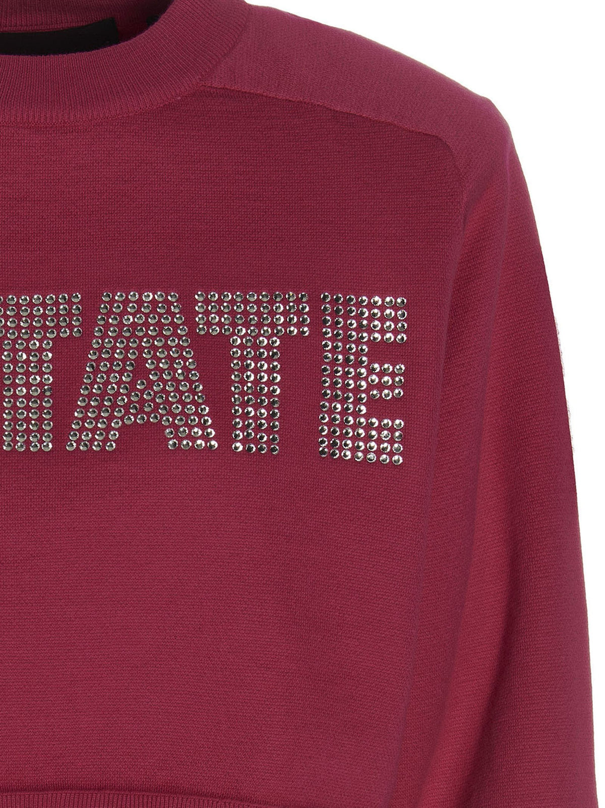 ROTATE Birger Christensen Firm Rhinestone Sweatshirt Pink