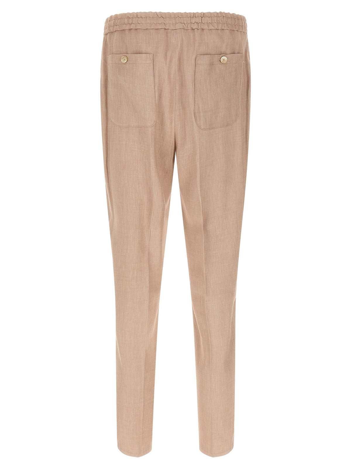 ETRO Flamed Linen Joggers Beige